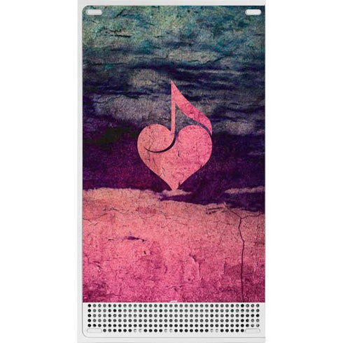 Rustic Musical Heart Xbox Series S Console Skin