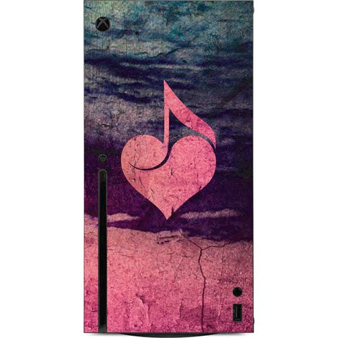 Rustic Musical Heart Xbox Series X Console Skin