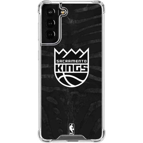 NBA Sacramento Kings Animal Print Galaxy S21 FE Clear Case