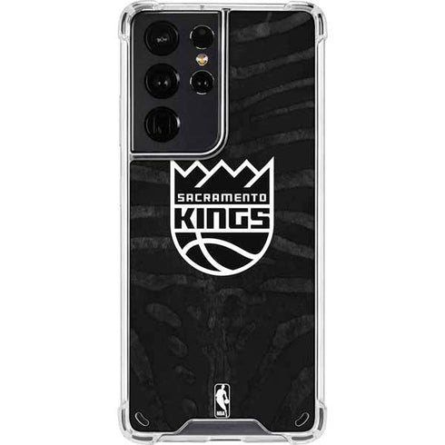 NBA Sacramento Kings Animal Print Galaxy S21 Ultra 5G Clear Case