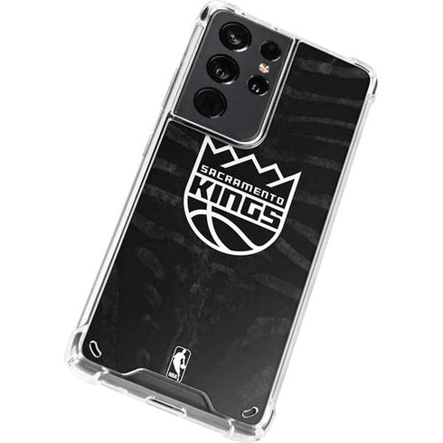 NBA Sacramento Kings Animal Print Galaxy S21 Ultra 5G Clear Case