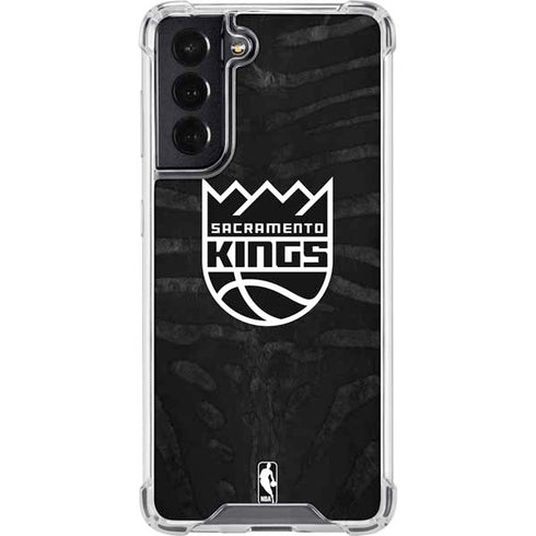 NBA Sacramento Kings Animal Print Galaxy S22 Clear Case