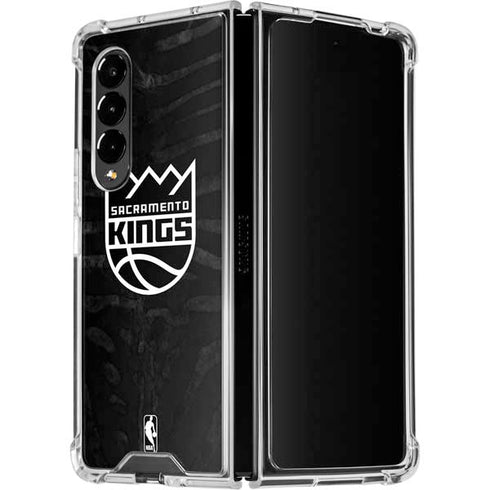 NBA Sacramento Kings Animal Print Galaxy Z Fold4 5G Clear Case