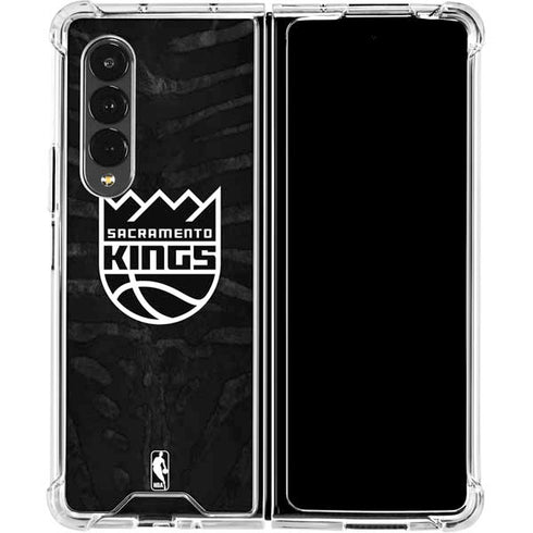 NBA Sacramento Kings Animal Print Galaxy Z Fold4 5G Clear Case