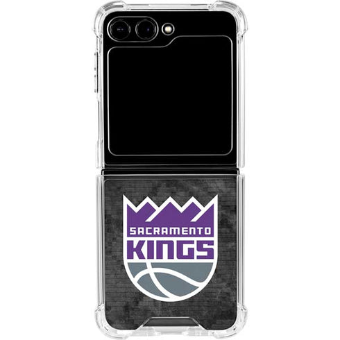 NBA Sacramento Kings Blast Rust Galaxy Z Flip5 5G Clear Case