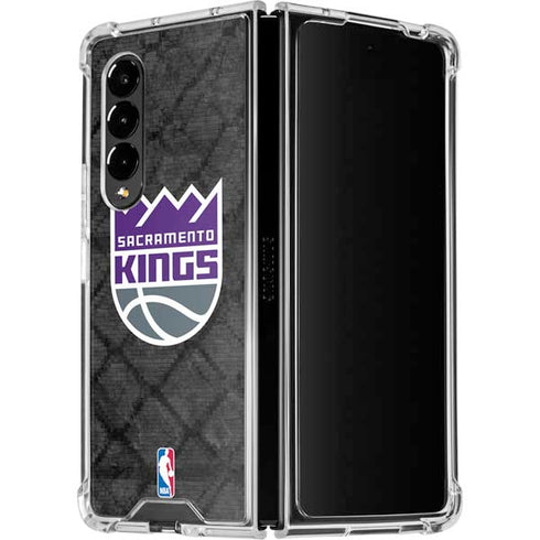 NBA Sacramento Kings Blast Rust Galaxy Z Fold4 5G Clear Case
