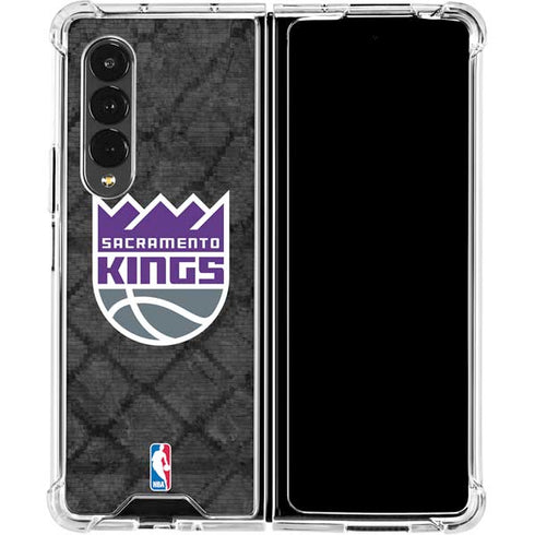 NBA Sacramento Kings Blast Rust Galaxy Z Fold4 5G Clear Case