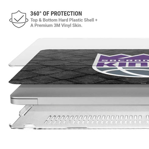 NBA Sacramento Kings Blast Rust MacBook Pro 16in (2019-20) Case plus Skin