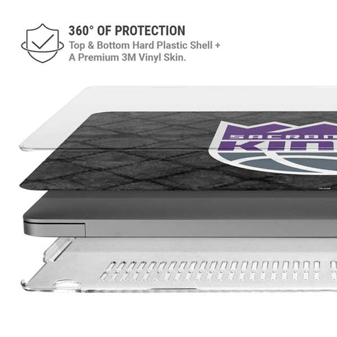 NBA Sacramento Kings Blast Rust MacBook Pro 16in (2021-25) Case plus Skin