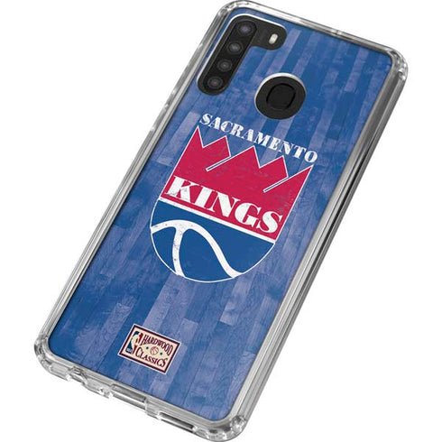 NBA Sacramento Kings Hardwood Classics Galaxy A21 Clear Case