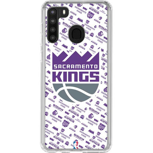 NBA Sacramento Kings History Logo Blast Galaxy A21 Clear Case