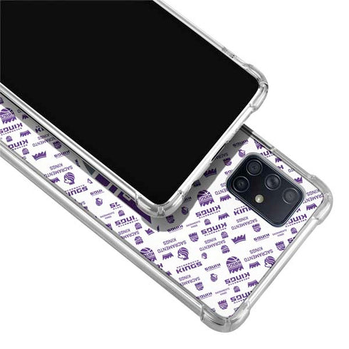 NBA Sacramento Kings History Logo Blast Galaxy A71 5G Clear Case