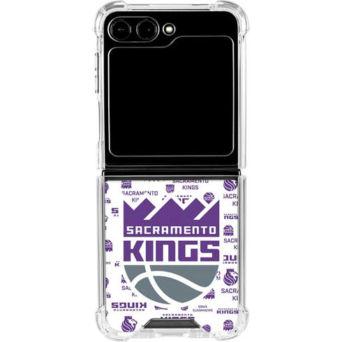 NBA Sacramento Kings History Logo Blast Galaxy Z Flip5 5G Clear Case