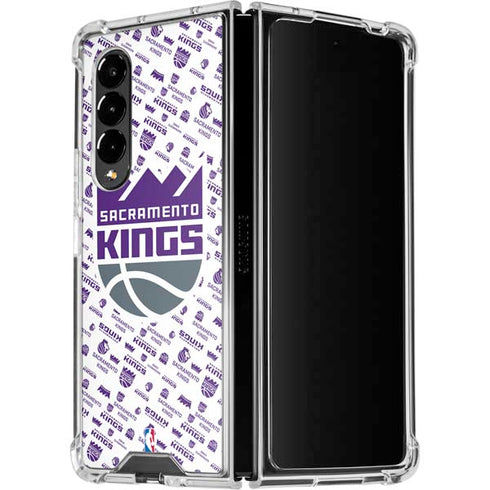 NBA Sacramento Kings History Logo Blast Galaxy Z Fold4 5G Clear Case