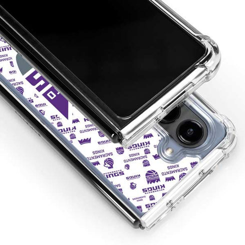 NBA Sacramento Kings History Logo Blast Galaxy Z Fold5 5G Clear Case