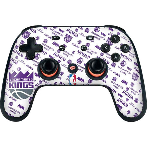 NBA Sacramento Kings History Logo Blast Google Stadia Controller Skin