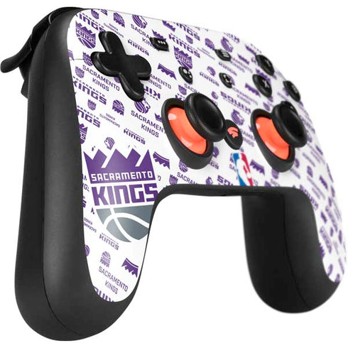 NBA Sacramento Kings History Logo Blast Google Stadia Controller Skin