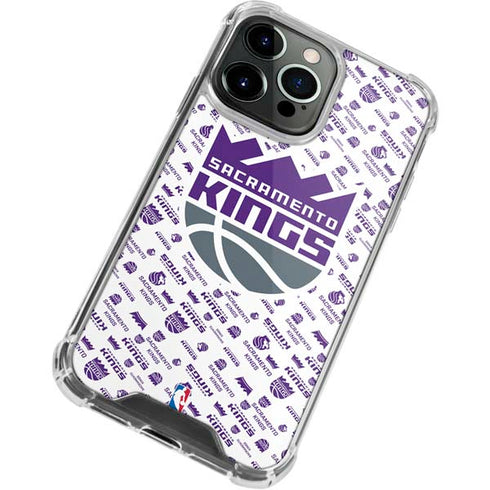 NBA Sacramento Kings History Logo Blast iPhone 14 Pro Clear Case