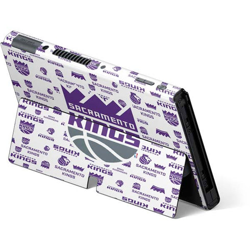 NBA Sacramento Kings History Logo Blast Nintendo Switch OLED (2021) Skin