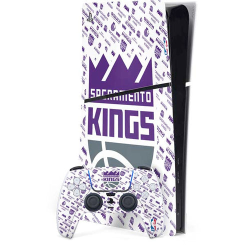 NBA Sacramento Kings History Logo Blast PS5 Slim Digital Edition Console Skin