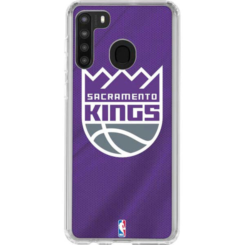 NBA Sacramento Kings Jersey Galaxy A21 Clear Case