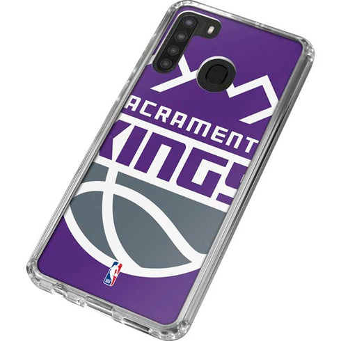 NBA Sacramento Kings Large Logo Galaxy A21 Clear Case