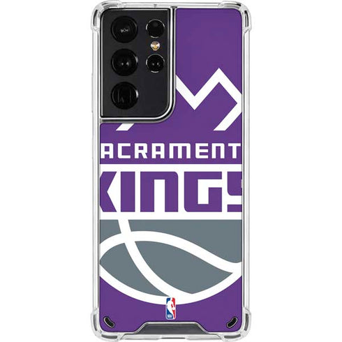 NBA Sacramento Kings Large Logo Galaxy S21 Ultra 5G Clear Case