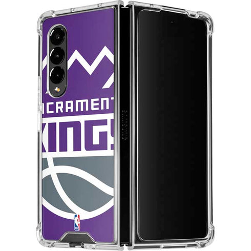 NBA Sacramento Kings Large Logo Galaxy Z Fold4 5G Clear Case