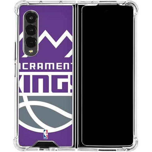 NBA Sacramento Kings Large Logo Galaxy Z Fold4 5G Clear Case
