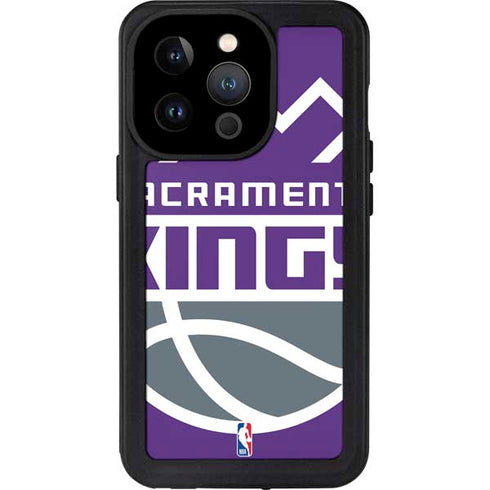 NBA Sacramento Kings Large Logo iPhone 14 Pro Waterproof Case