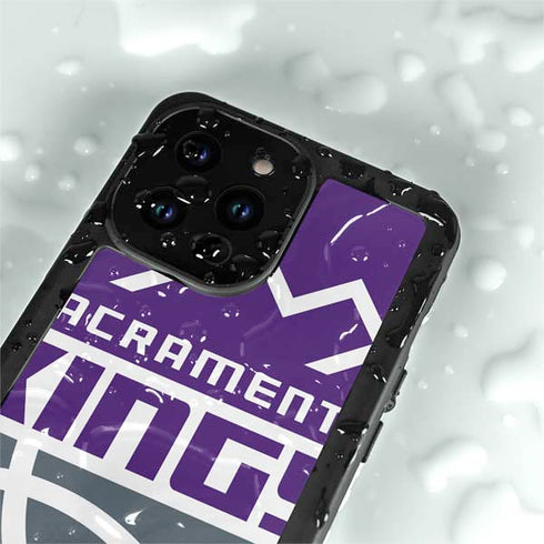 NBA Sacramento Kings Large Logo iPhone 15 Pro Waterproof Case