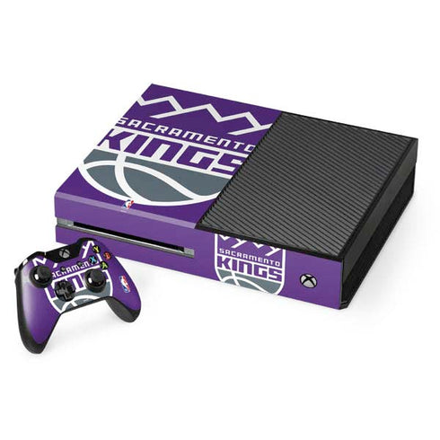 NBA Sacramento Kings Large Logo Xbox One Console and Controller Bundle Skin