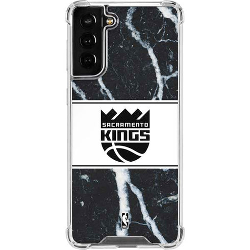 NBA Sacramento Kings Marble Galaxy S21 FE Clear Case