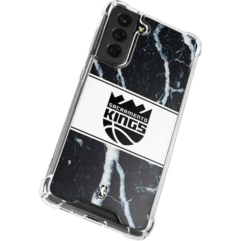 NBA Sacramento Kings Marble Galaxy S21 FE Clear Case