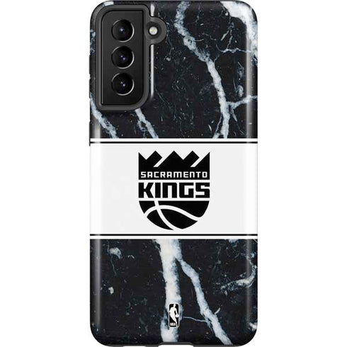 NBA Sacramento Kings Marble Galaxy S21 FE Pro Case
