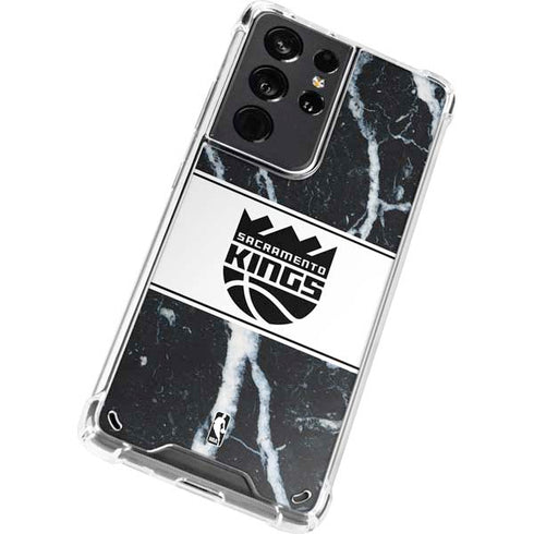 NBA Sacramento Kings Marble Galaxy S21 Ultra 5G Clear Case