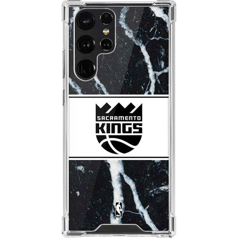 NBA Sacramento Kings Marble Galaxy S22 Ultra Clear Case