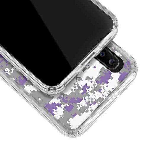 NBA Sacramento Kings Purple Digi Camo Galaxy A30 Clear Case