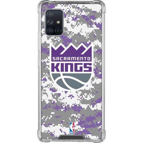 NBA Sacramento Kings Purple Digi Camo Galaxy A51 5G Clear Case