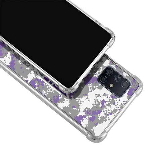 NBA Sacramento Kings Purple Digi Camo Galaxy A51 5G Clear Case