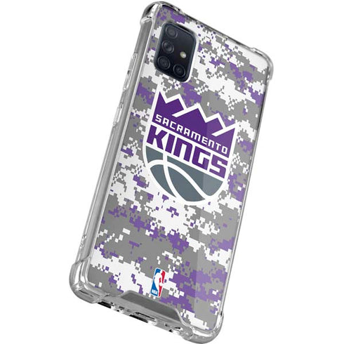 NBA Sacramento Kings Purple Digi Camo Galaxy A51 5G Clear Case