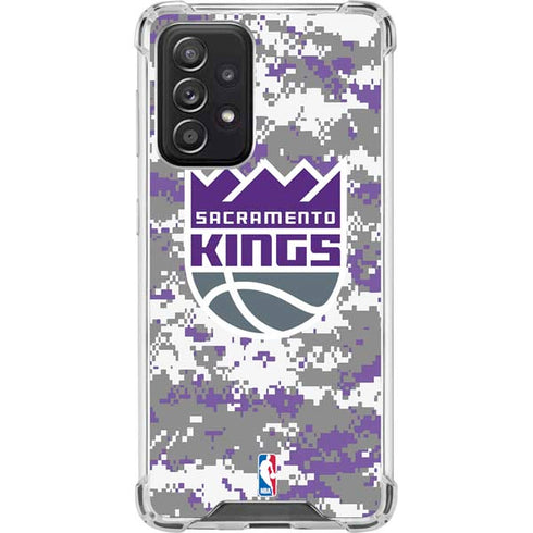 NBA Sacramento Kings Purple Digi Camo Galaxy A52 5G Clear Case