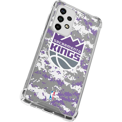 NBA Sacramento Kings Purple Digi Camo Galaxy A53 5G Clear Case