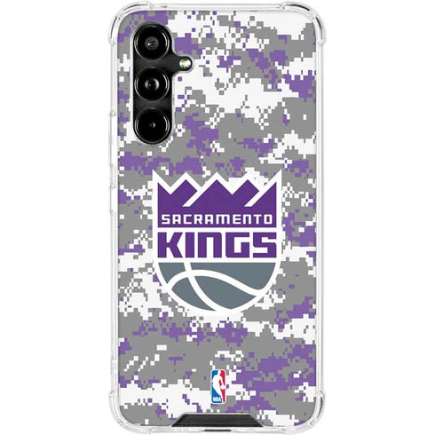 NBA Sacramento Kings Purple Digi Camo Galaxy A54 5G Clear Case