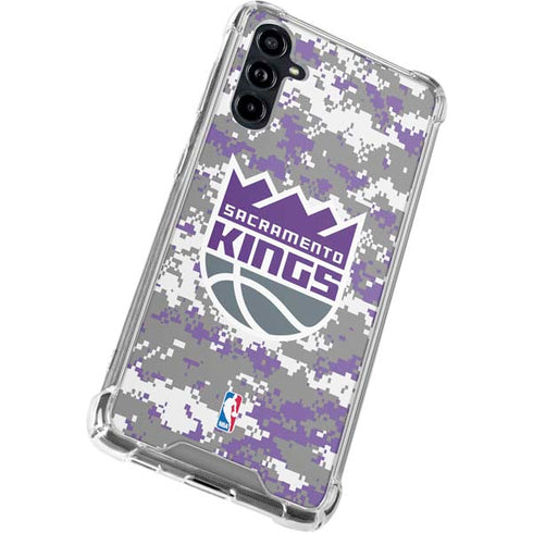 NBA Sacramento Kings Purple Digi Camo Galaxy A54 5G Clear Case