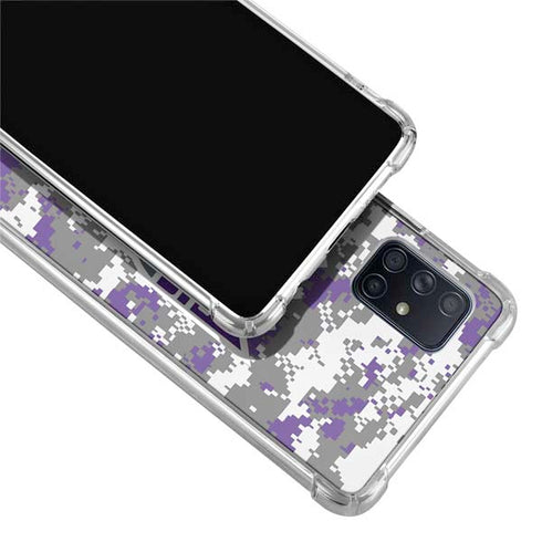NBA Sacramento Kings Purple Digi Camo Galaxy A71 5G Clear Case
