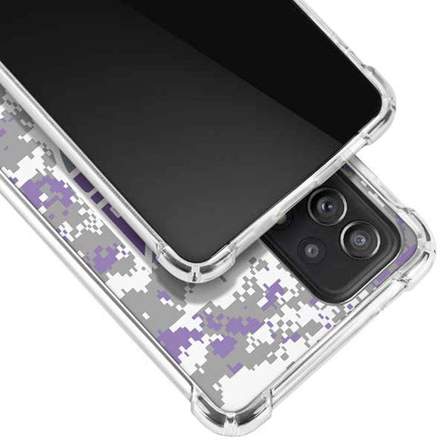NBA Sacramento Kings Purple Digi Camo Galaxy A72 5G Clear Case