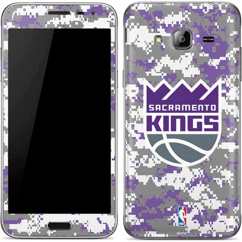 NBA Sacramento Kings Purple Digi Camo Galaxy J3 Skin