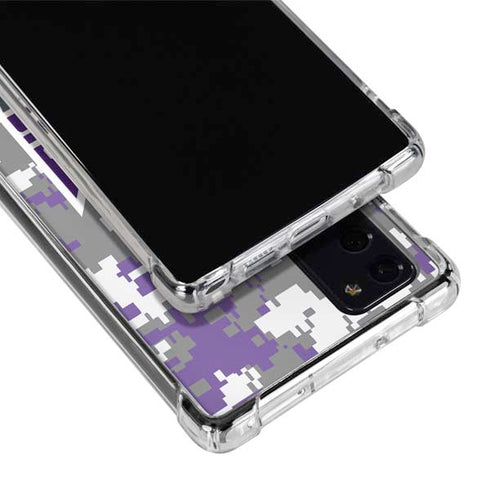 NBA Sacramento Kings Purple Digi Camo Galaxy Note20 5G Clear Case