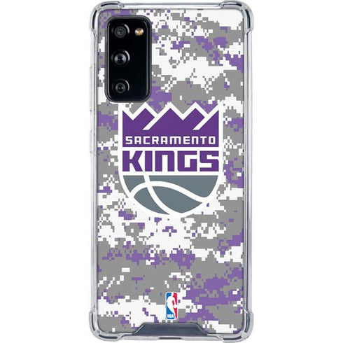 NBA Sacramento Kings Purple Digi Camo Galaxy S20 FE Clear Case